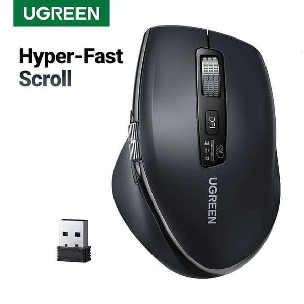 UGREEN Hyper-Fast Scroll Wireless Mouse BT 5.4 2.4G Ergonomic 5000DPI for MacBook Tablet Laptops Computer PC Mice 26Y0519
