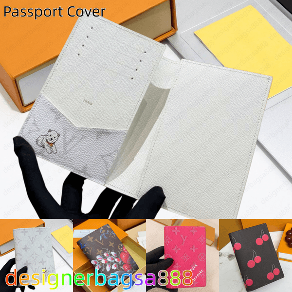Passport Cover designer passport holder for fashion luxury Classic passport card package Business checkbook ID leather Takashi Murakami Golf wallet Seoul Wallet