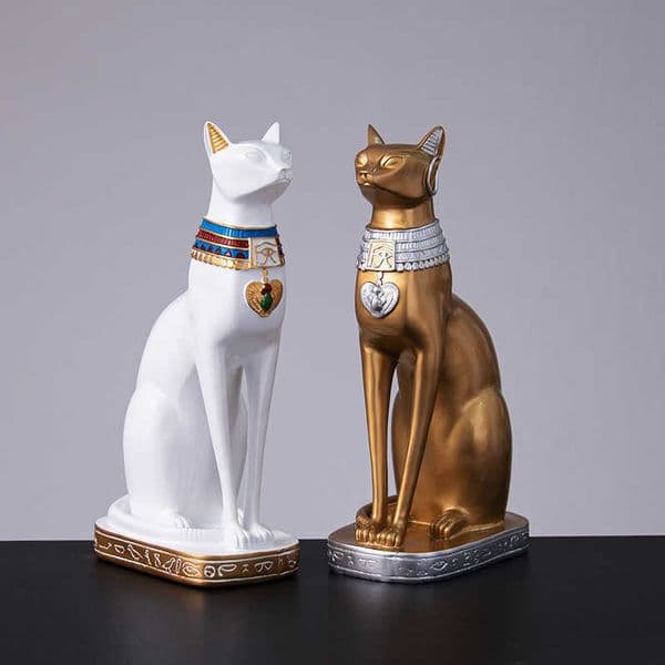 Home Living Room TV Cabinet Wine Cabinet Decoration Desktop Ornament Guardian Ancient Egyptian Cat God New House Lucky Cat Figurine L260519J7S3