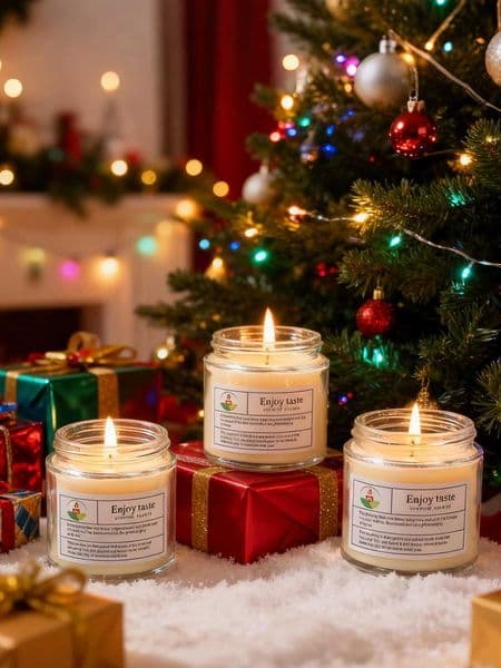 One transparent glass scented candle for commemoration decoration natural plant waxJ260519