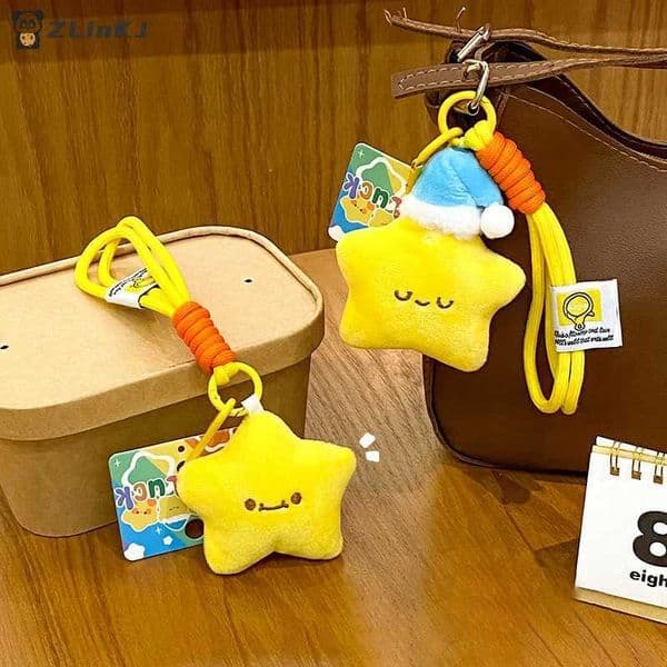 1PCS Cute Star Doll Pendant Plush Doll Pendant Keychain Accessories Student Backpack Pendant L260518DQES