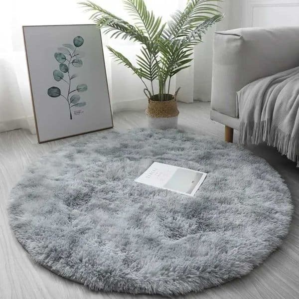 40/60CM Circle Round Shaggy Rug Soft Non-slip Area Rugs Living Room Bedroom Carpet Floor Mat For Girl Home DecorationJ260519
