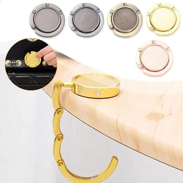 Fashion Bag Holder Handbag Hanger Folding Hook Holder Portable Key Rack Table Hook Hardware Travel Outdoor Storage Hanger 260518