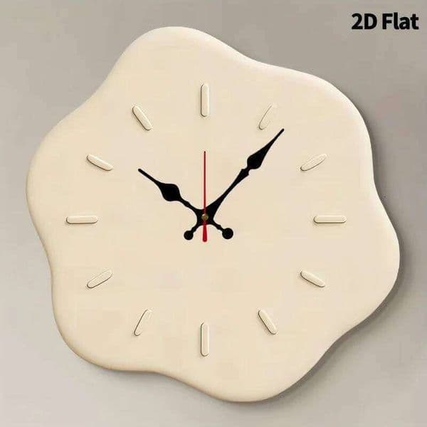 White Modern Minimalist Wooden Clock, Silent For Living Room, Bedroom, Kitchen, Office - Home Decor, Retro Wall Clock W260519