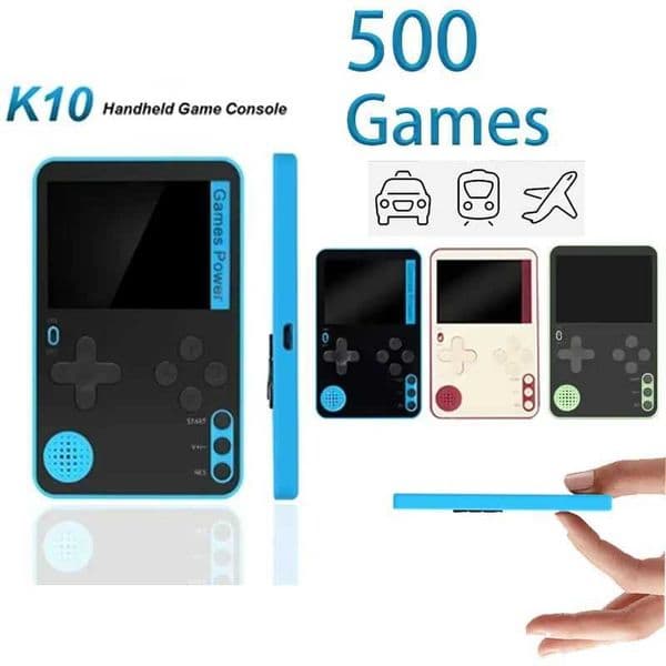 Handheld Game Console K10 500 Classic Games Portable Retro Video Mini Game Consolas Rechargeable Great Gift for Kids Adults L2605195M8M