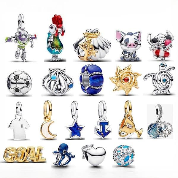 2026 Spring Summer newest flower designer charms for snake chain bangle bracelet jewelry DIY accessories bracelets slide bead football findings componenents
