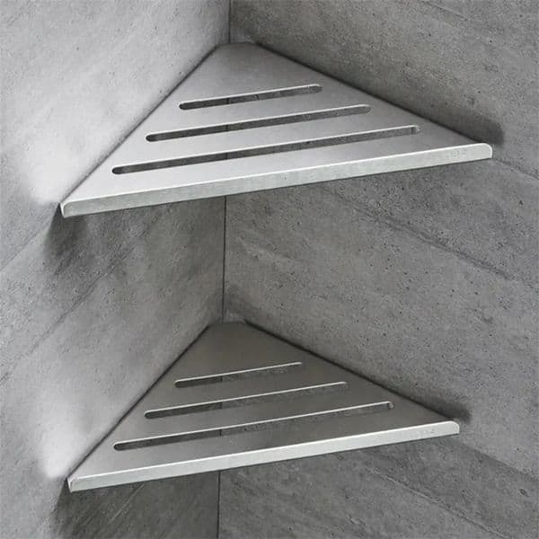 Designer Bathroom Shower Shelf No Drilling 304 Stainless h Steel Corner Organizer Storage Heavy-Duty Hollow Shampoo Rack Free Shipping 1 021