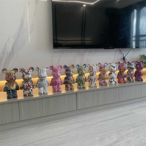 2025 New Bear Ornament High-End Light Luxury TV Cabinet Living Room Wine Cabinet Ring New Home Decoration Internet Celebrity Recommendation L2605197HKI