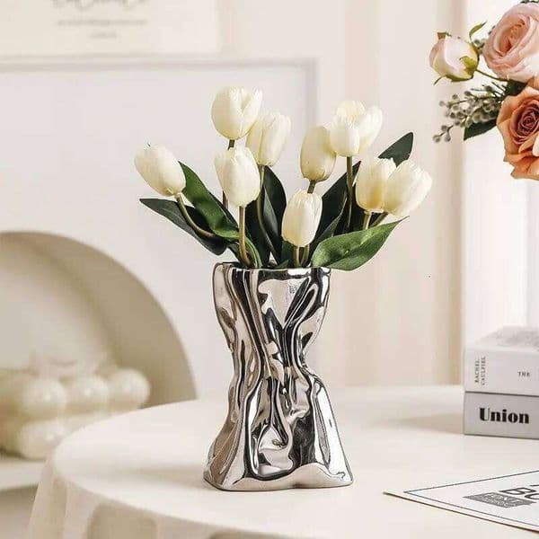 Rose special advanced simple ceramic creative Hydroponic flowers living room table TV cabinet home decoration vase 26W0519