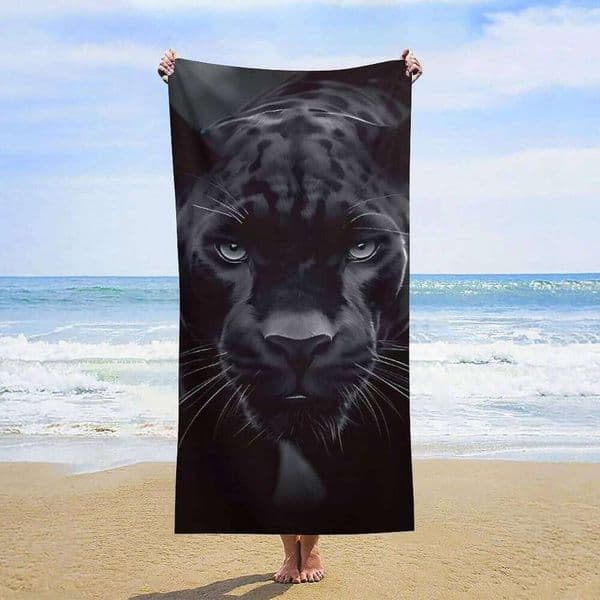 Black Panther Towel: Your Ultimate Beach Companion Style and Comfort Suitable for bath towels, beach towels 26Y0519