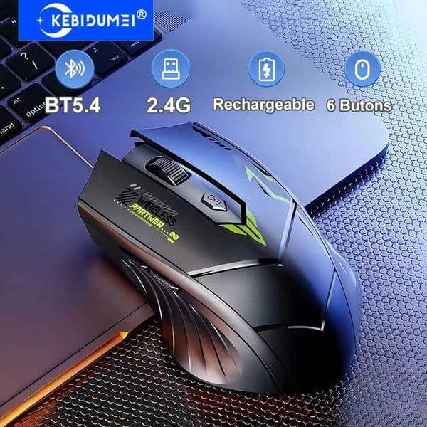 KEBIDUMEI 6 Buttons Bluetooth 54 Mouse 24G Wireless Mouse Dual-Mode Mouse Rechargeable Gaming Mouse Office Mice For PC Laptop Z260519