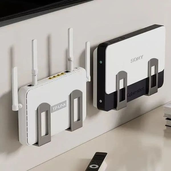Wall-Mounted Router Set-Top Box Organizer with Adjustable Bracket Multi-Purpose Cable Management Shelf for WiFi Devices Storage 260518