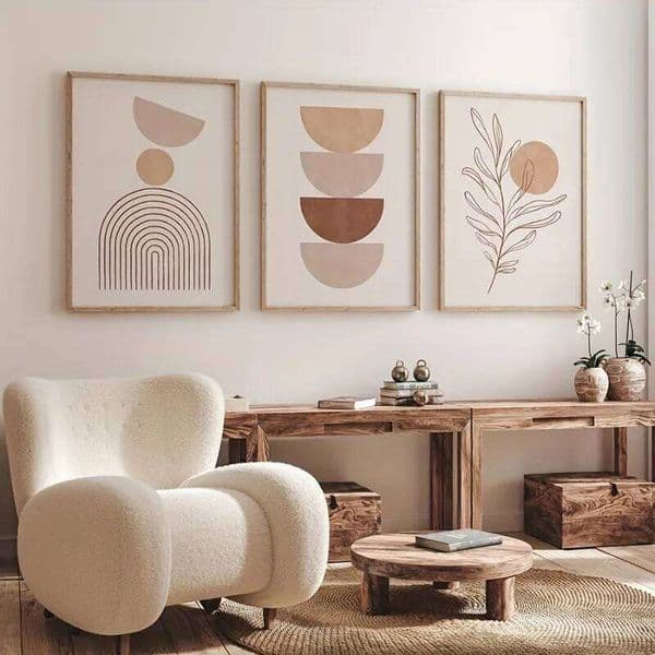 3pcs Poster, Modern Art, Bohemian Abstract Canvas Paintings, Ideal Gift for Bedroom Living Room, Wall Art Decor, No Frame 26L0519