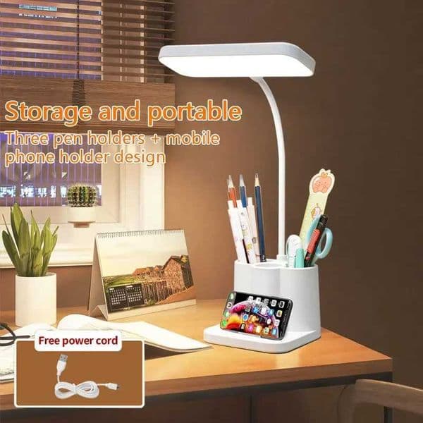 Desk Lamp Rechargeable Eye Protection Learning Dormitory Bedroom Bedside Reading Night Light 3600 Battery Life Stepless Dimming M260519