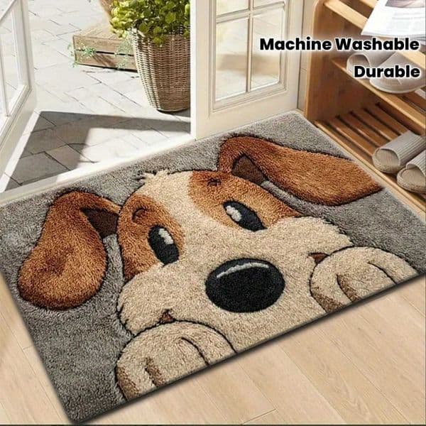 Cute Russell Terrier Doormat - Non-Slip Mat Machine Washable Indoor/Outdoor Rug for Entryway Kitchen Bathroom Pet DecorJ260519