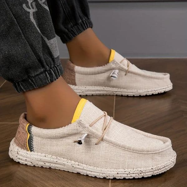 Mens Shoes Canvas Loafers Comfortable Breathable Casual Driving Vulcanized Flat Men Walking 260519