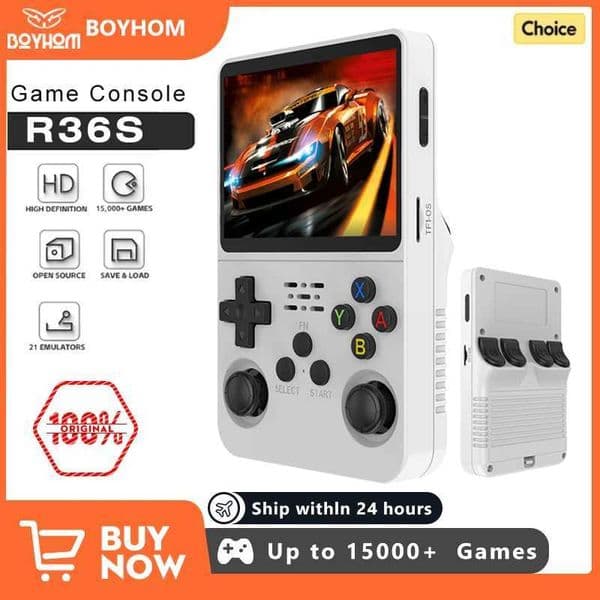 Open Source R36S Retro Handheld Video Game Console Linux System 35 Inch IPS Screen Portable Pocket Video Player 64GB 128G Games L2605194CTS