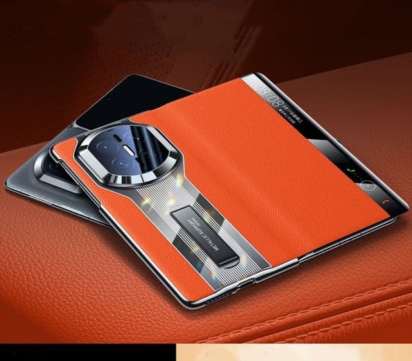 Premium Cowhide Leather Window View Case for Huawei Mate X7 X6 X5 Business Cover
