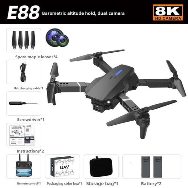 E88pro Dual Camera HD Aerial Photography Quadcopter Remote Control Aircraft Drone Kuhangxin 1626-519-1547