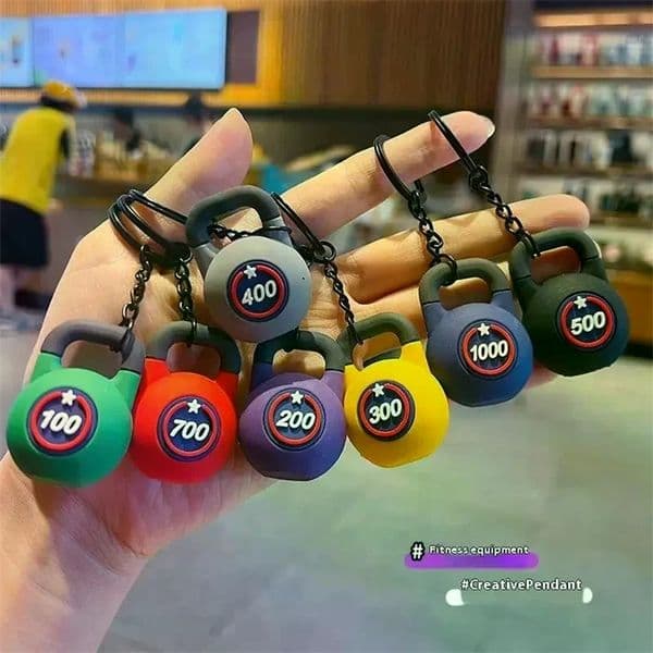 2026 Barbell Keychain Silicone Dumbbell Keychain Gym Gifts For Gym Lovers Fitness Trainer Gift Backpack Car Key Pendant 260516CJ