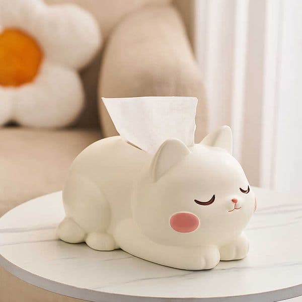 Cat Tissue Box for Home Living Room Coffee Table Desktop Creative High-end Dining Table Cute Tissue Box Napkin Holder L260519O78W