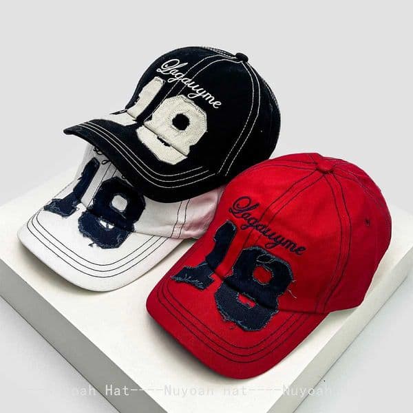 New Unisex European Style Letter Embroidery Baseball Hats Sunshade Patch Digit Breathable Peaked Caps Versatile Fashion Personal L260519