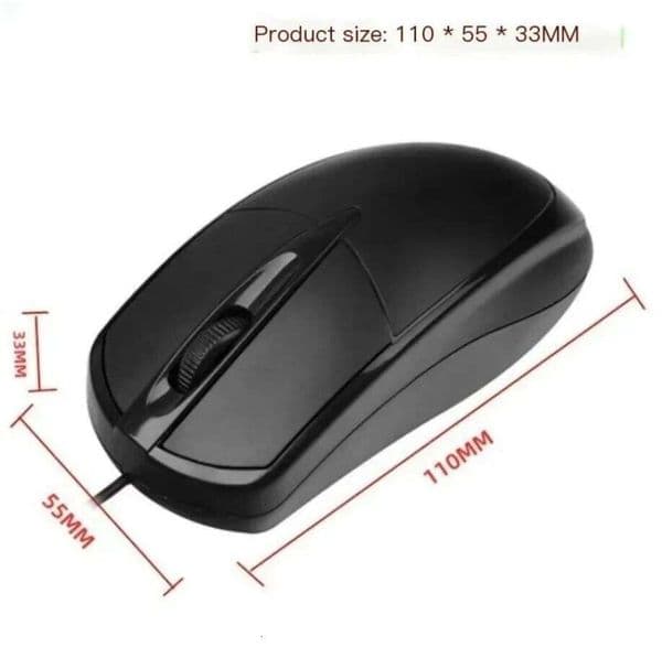 USB Optical Wired Laptop Home Office Mouse Anti Slip Roller 3D 1200DPI Game Mause Computer Accessories For PC Desktop 26Y0519