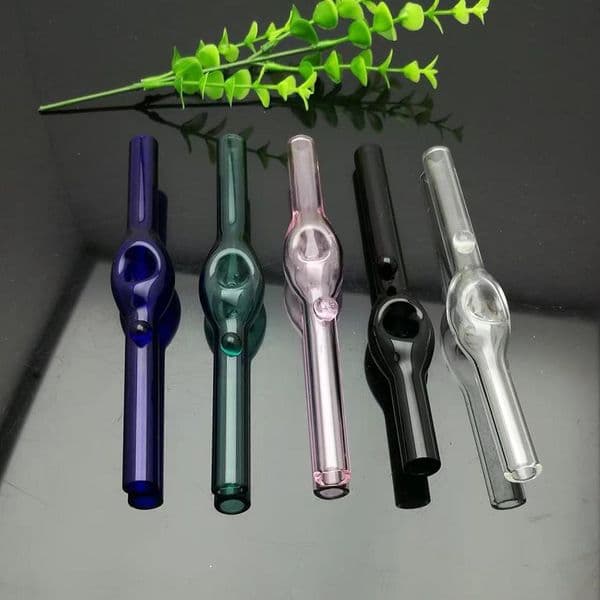Glass Pipes Smoking Manufacture Hand-blown hookah Colored large bubble concave glass pipe