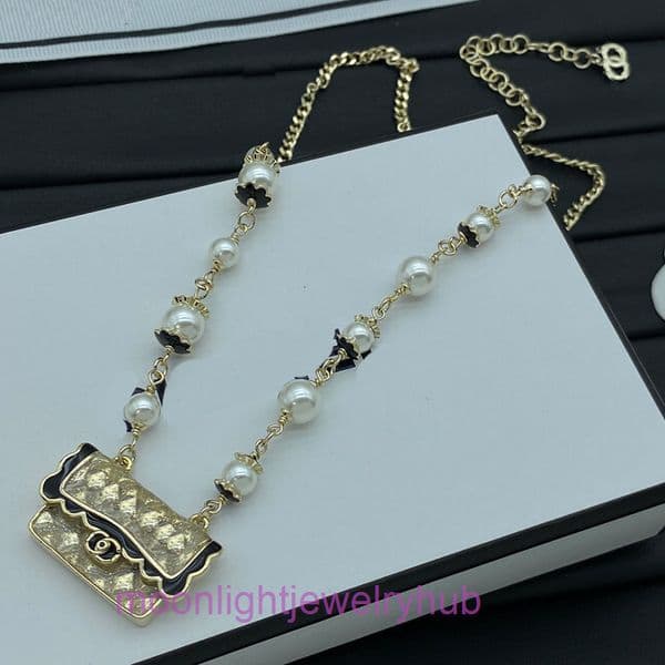 cc necklace designer jewelry Mini bag classic fashion trend double O necklace channels necklace
