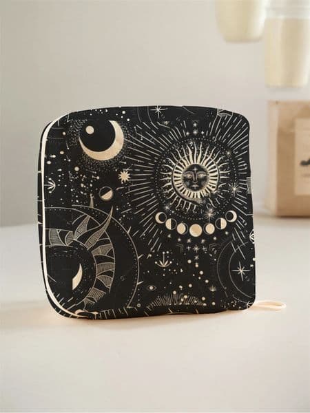 1 portable sanitary napkin storage bag made of moon star pattern and diamond mesh material lightweight womens tissue 260511