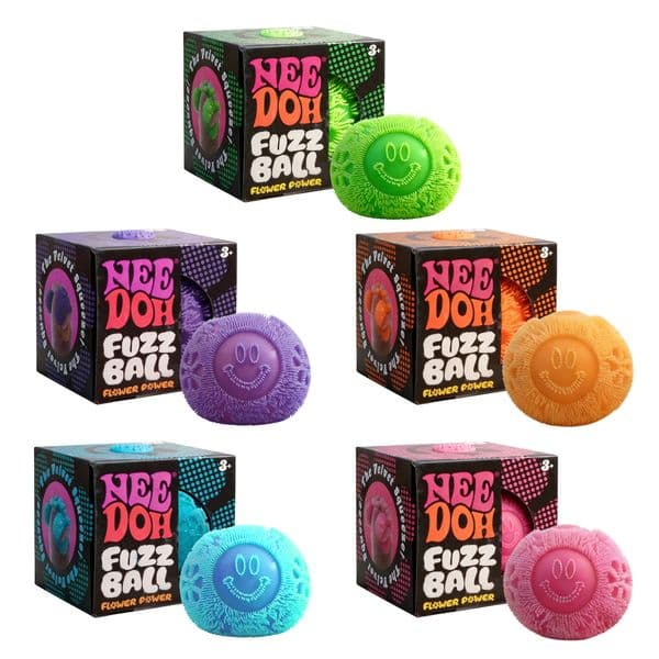 Needoh Fuzz Ball Decompression Toy Sensory Fidget Cube Stress Relief Squishy Cube Anti-Anxiety Squeeze Object for Adults and Kids