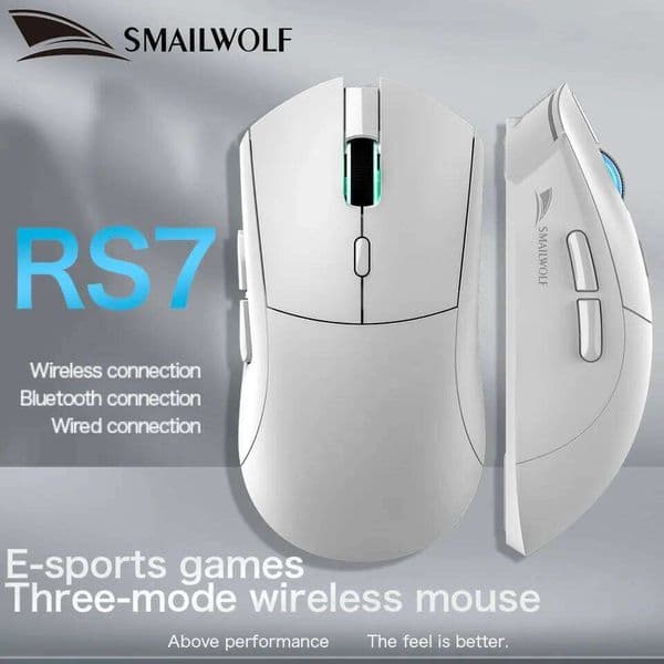 SMAILWOLF RS7 BT wireless gaming mouse PAW3311 macro driver laptop desktop computer office game 20000dpi 26Y0519