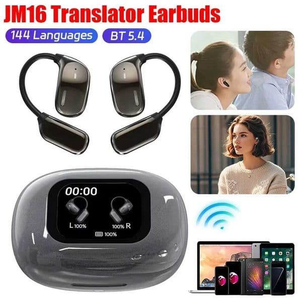 144-Language AI Translator Bluetooth 53 Headphones Wireless Two-Way Real-Time Translation For Business Global Travelers Earbuds Z260519