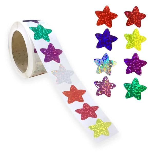 Bulk Office Supplies Wholesale 500Pcs Colorful Kids Reward School Classroom school Adhesive Holographic Star Stickers For Teachers Parents DIY Craft 240229 Fr 3