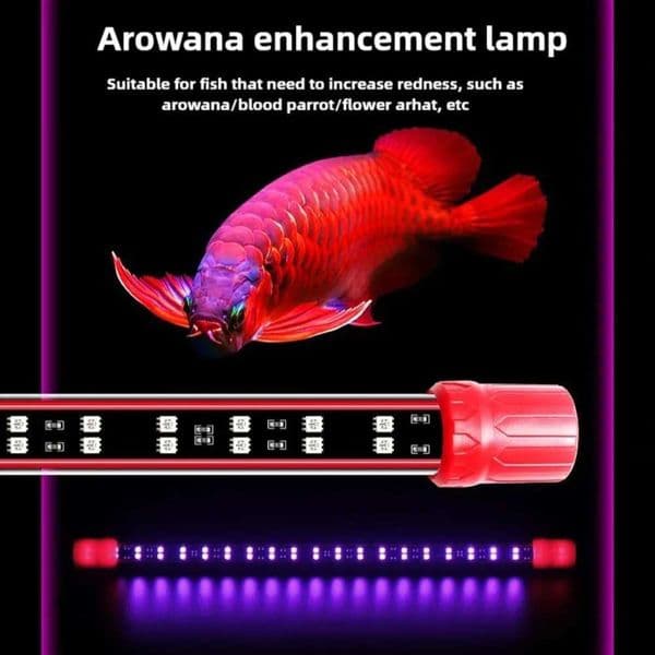 LED Aquarium Light Red Enhancing Fish Tank LED Light Tube Waterproof Submersible Tri-Primary Color Enhance Arowana Tanning Light Z260519