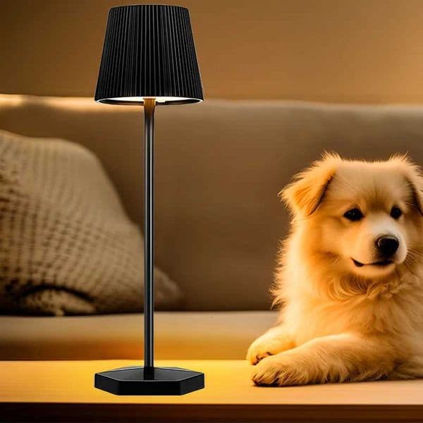 Touch striped LED desk lamp Tri-color rechargeable desk nightlight creative bedside coffee shop hotel decorative lighting M260519
