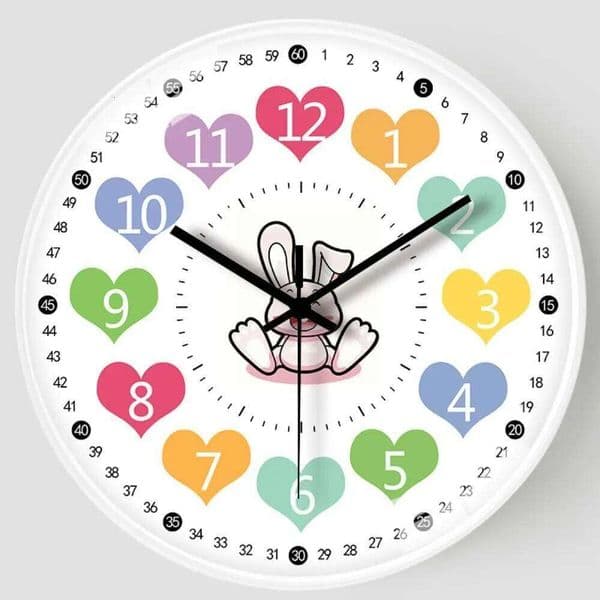Silent Wall Student,Teaching Clock For Classrooms,Non Ticking Learning Clock,Wall Decor,Educational Tool W260519
