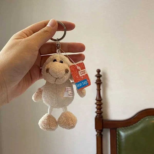 New Cartoon Kawaii Animal World Plush Toy Keychain Pendant Creative Ins Small Fresh Cute Small Animal Plush Backpack Pendant L260518EATH
