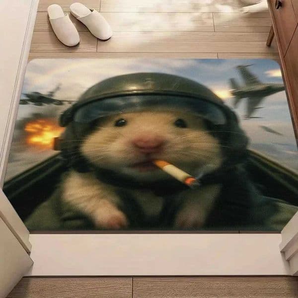 Funny Hamster Carpet Animal Pattern Rug Soft Floor Mat for Home Decoration Door Mat Home Floor Mat Welcome Mat Kitchen Mat L260519