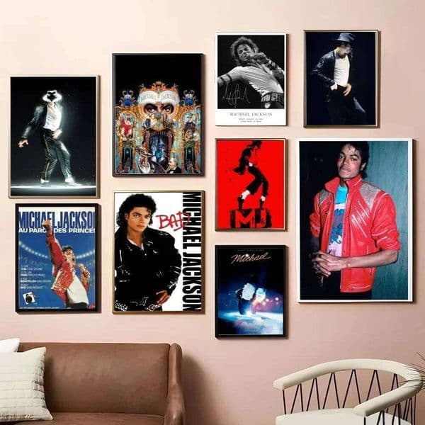 Michael Jackson Cartoon Pop Singer Wall Art, HD Canvas Print Poster, Suitable for Home, Living Room, Room Decoration Painting 26L0519