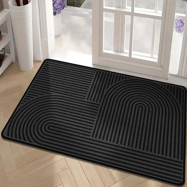 Simple entrance crystal velvet carpet porch non-slip entrance mat shoe mat bathroom absorbent matJ260519