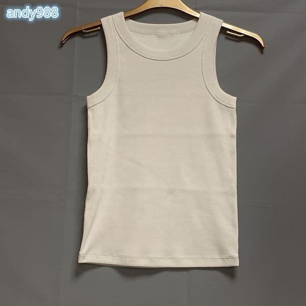 Custom Breathable Formal Bow Collar Bodybuilding Muscle Singlet Gym Ribbed Knitted Tank Top Cotton for Women