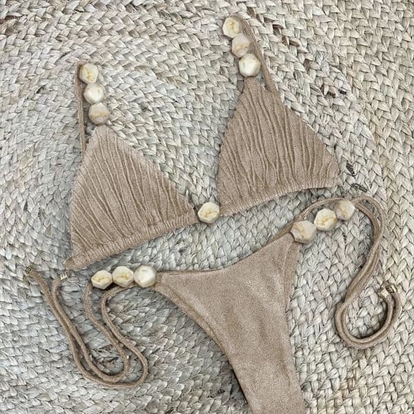 Sexy Bikini Set High Waist Golden Printed Women Swimwear Push Up Bikinis Swimsuit Female Biquini Bathing Suit y260518