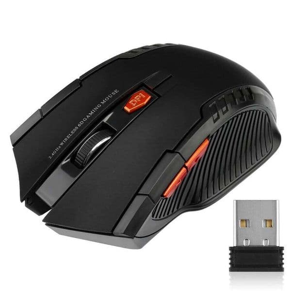 2.4G Mouse Receiver 6 Buttons Professional Optical Wireless Mouses USB Right Scroll Mice for Laptop PC Gamer 26Y0519