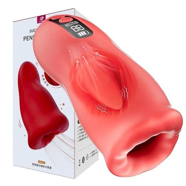 Male Masturbator Sex Toys for Men Penis Training Vibrator Blowjob Sucking Sex Machine Glans Trainer Cock Vibrating Stimulator L2605198Z35