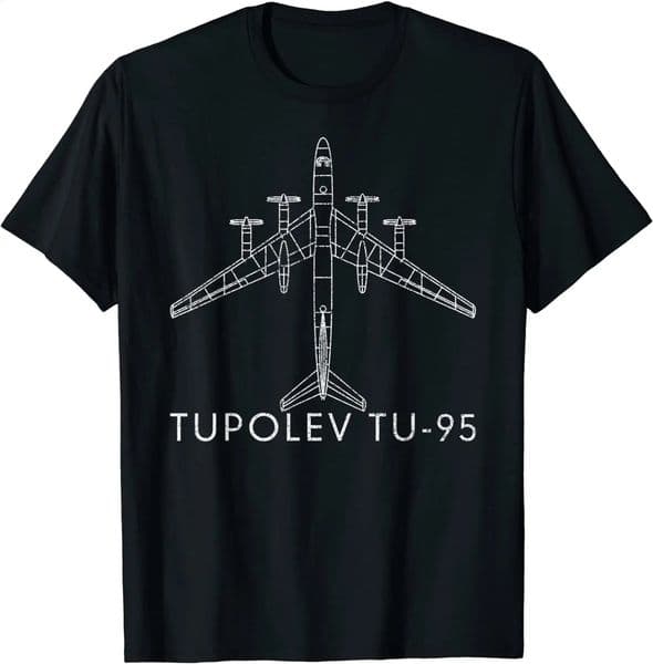 Russian Warplane Tupolev Tu-95 Bear Strategic Bomber T-Shirt Summer Cotton Men T Shirt Streetwear Oversize tees 260519