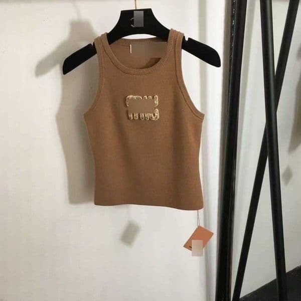 mius shirts womens tanks top designer tank top women designer luxury vest sleeveless camis pure cotton fashionable knitted camisole tees s-l c4b