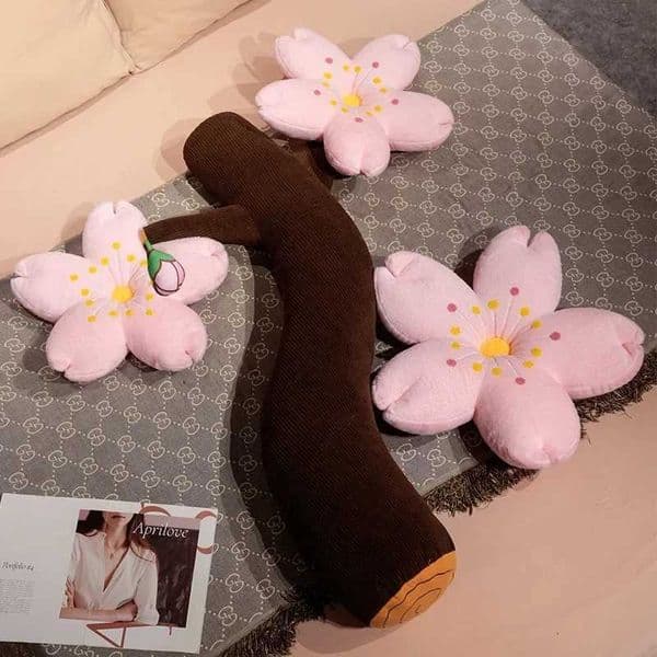 New Pink Cherry Petals Pillow Girl Bedroom Living Room Decor Bay Window Floor Seat Cushion Plush Tatami Cherry Blossom Cushion L26051832DT