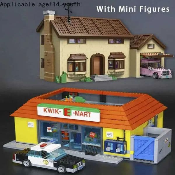 2026 Build Block Set Build Block Set IN Stockthe Supermarket House a And Brick Kwik E Mart Building brick Blocks Bricks 16004 16005 Christmas Brick Toy Gift Compatib