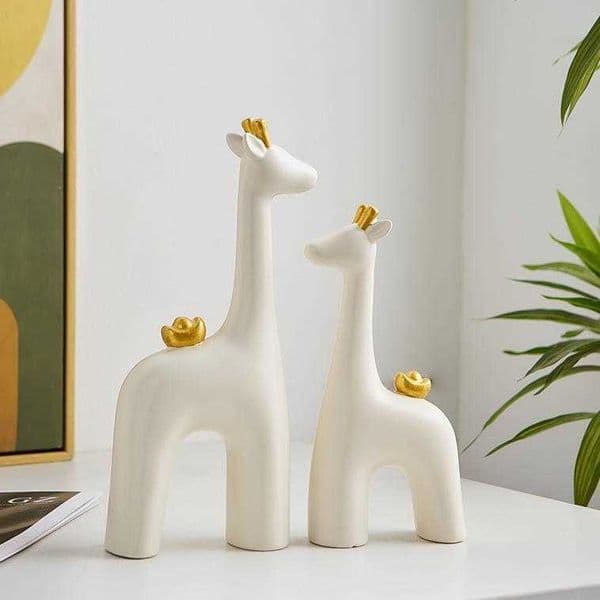 Modern Art Ceramic Deer Desktop Ornament Office Wine Cabinet TV Cabinet Decoration New Home Opening Gift L260519WSB6